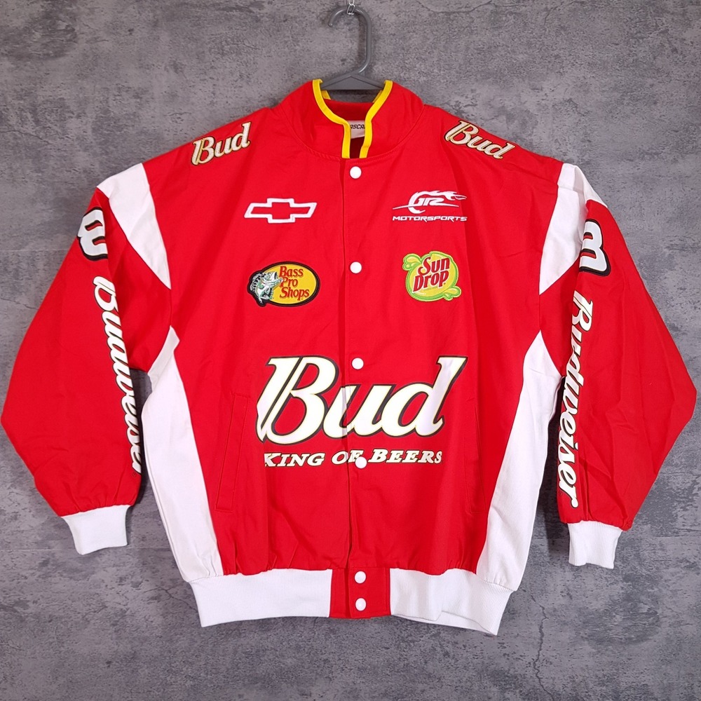 NASCAR Dale Earnhardt Jr. #8 Budweiser Womens Jacket XL Red Chevrolet‎ Racing
